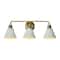 Hello Honey® Robert Stevenson Lighting Josie Metal 3-Light Vanity with Shades